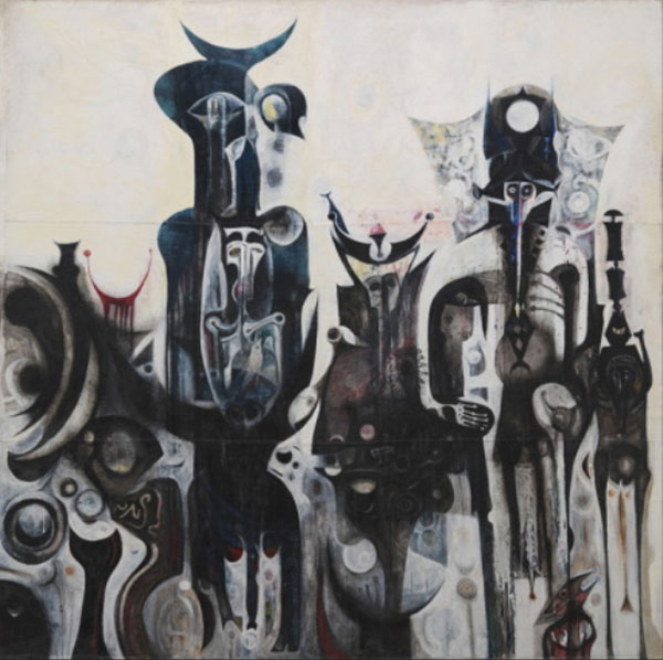 "Reborn Sounds of Childhood Dreams I", 1962 - Ibrahim El-Salahi