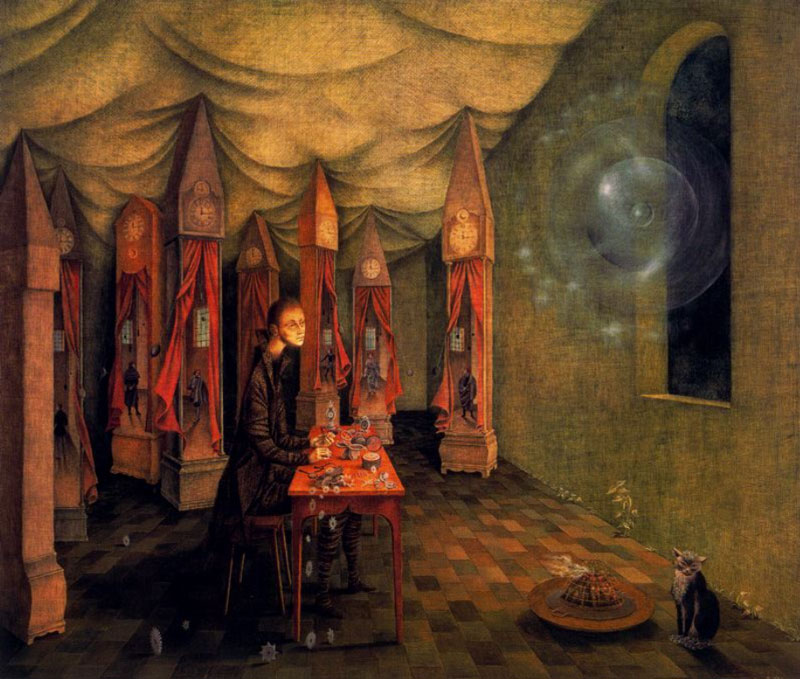 Remedios Varo, Revelación (El relojero)", 1955