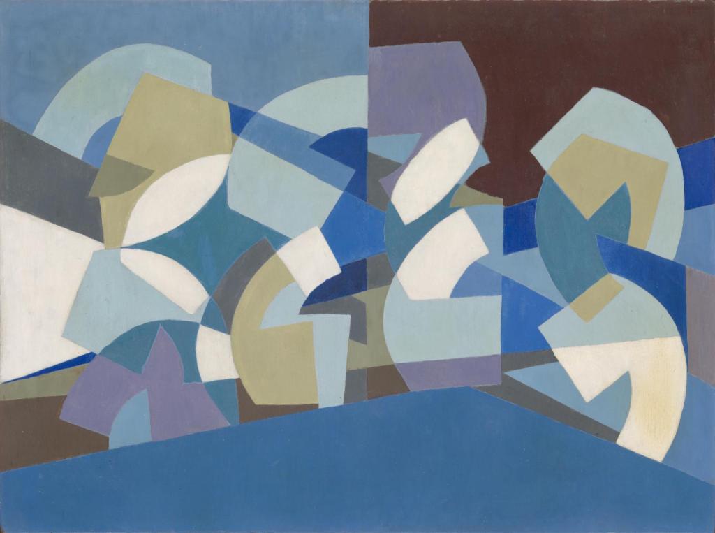 Saloua Raouda Choucair: "Composition in Blue Module", 1947-51