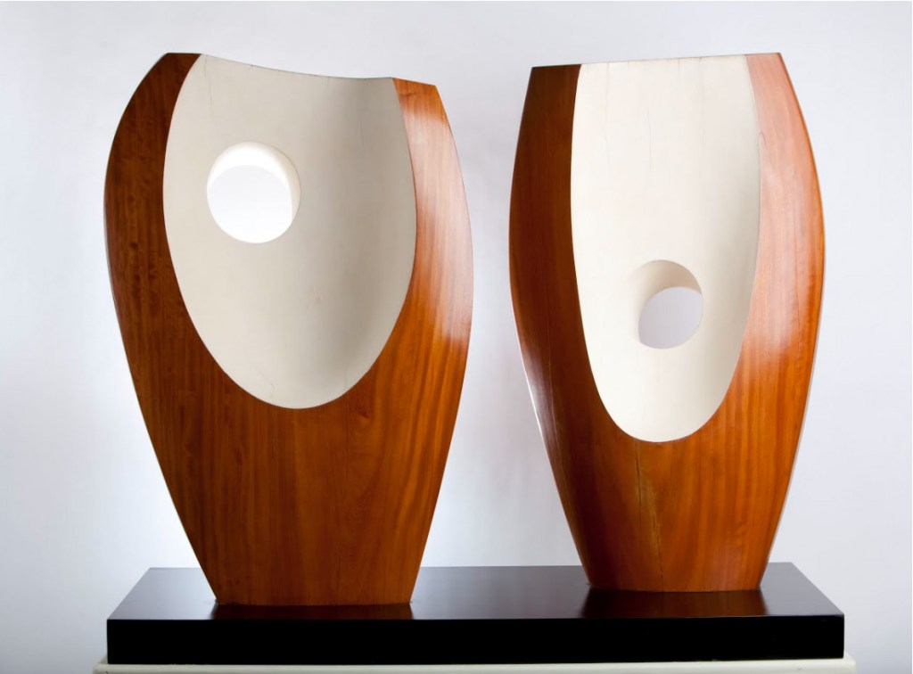 Two Forms with White (Greek) 1963, Sculpture by Barbara Hepworth