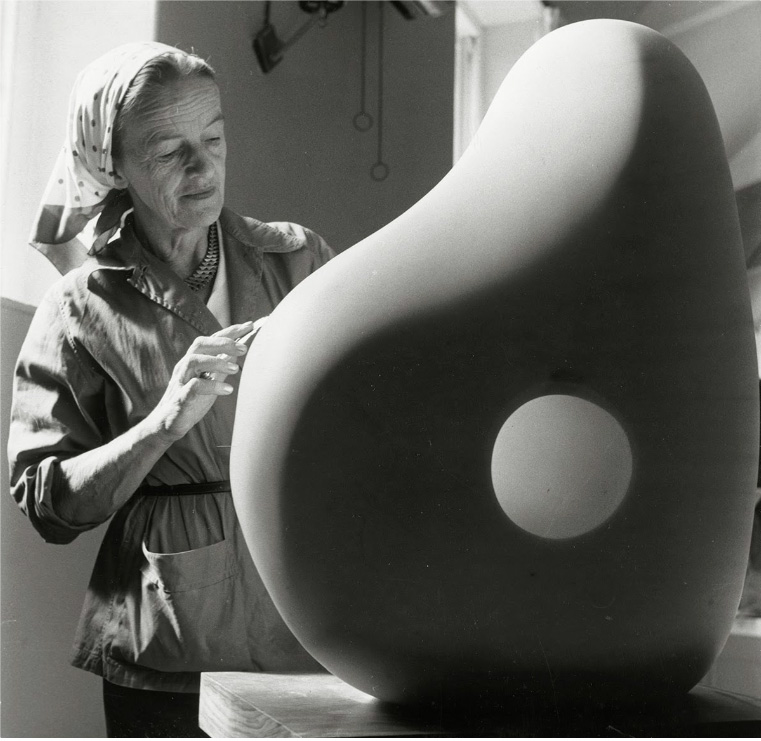 Sculptor Barbara Hepworth in 1961