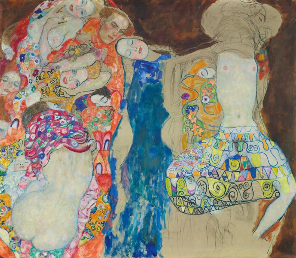 Gustav Klimt painting "Die Braut, 1917-1918".